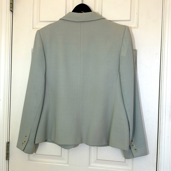 Beautiful Pastel Green 100% Wool Lightweight Blazer Suit Separates Size 10 - Picture 10 of 11